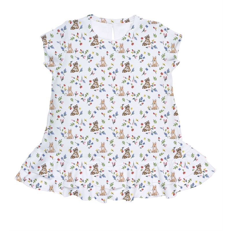 Supima Cotton Night Dress with Ruffle DR002 Supima Cotton Night Dress with Ruffle DR002