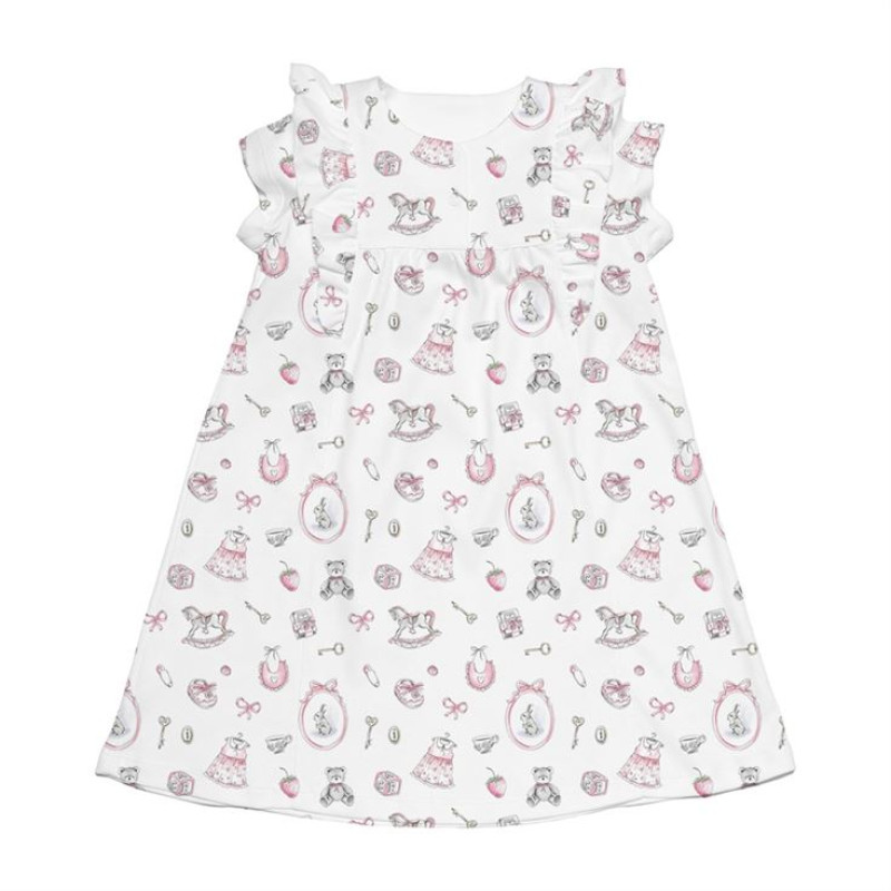 Supima Cotton Night Dress with Ruffle DR018