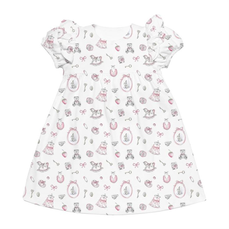 Supima Cotton Night Dress with Ruffle DR019 Supima Cotton Night Dress with Ruffle DR019