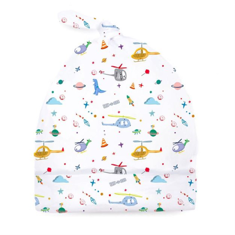 Supima Cotton Layette Hat with Knot H003