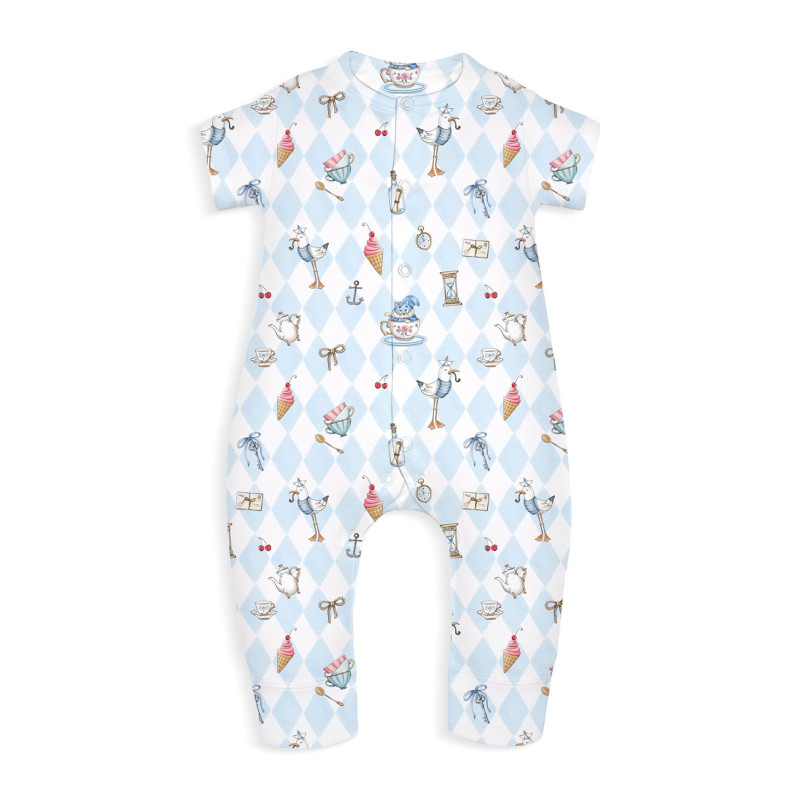Romper Short sleeve K061 Diamond Blue