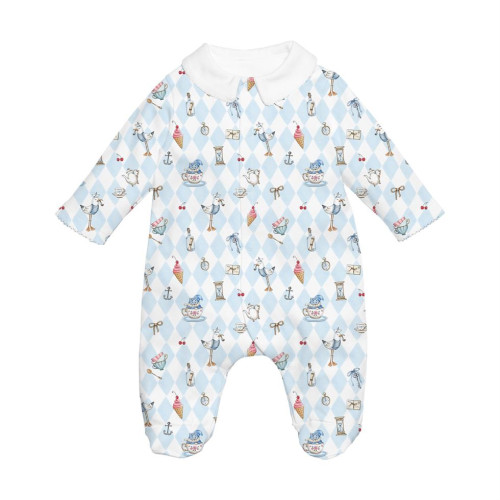Babygrow with collar 100% p..
