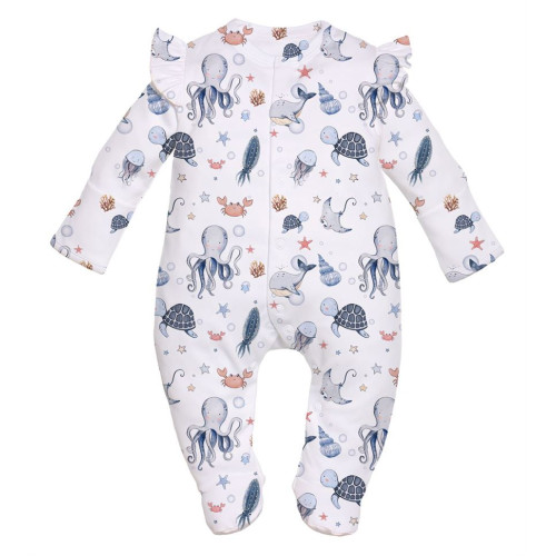 Babygrow with ruffles 100% ..