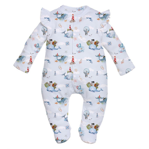 Babygrow with ruffles 100% ..