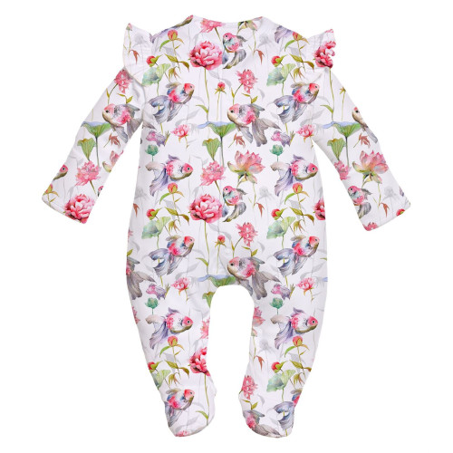 Babygrow with ruffles 100% ..