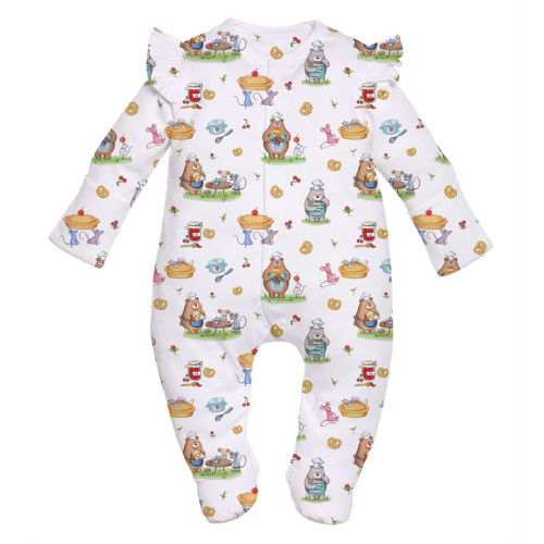 Babygrow with ruffles 100% ..