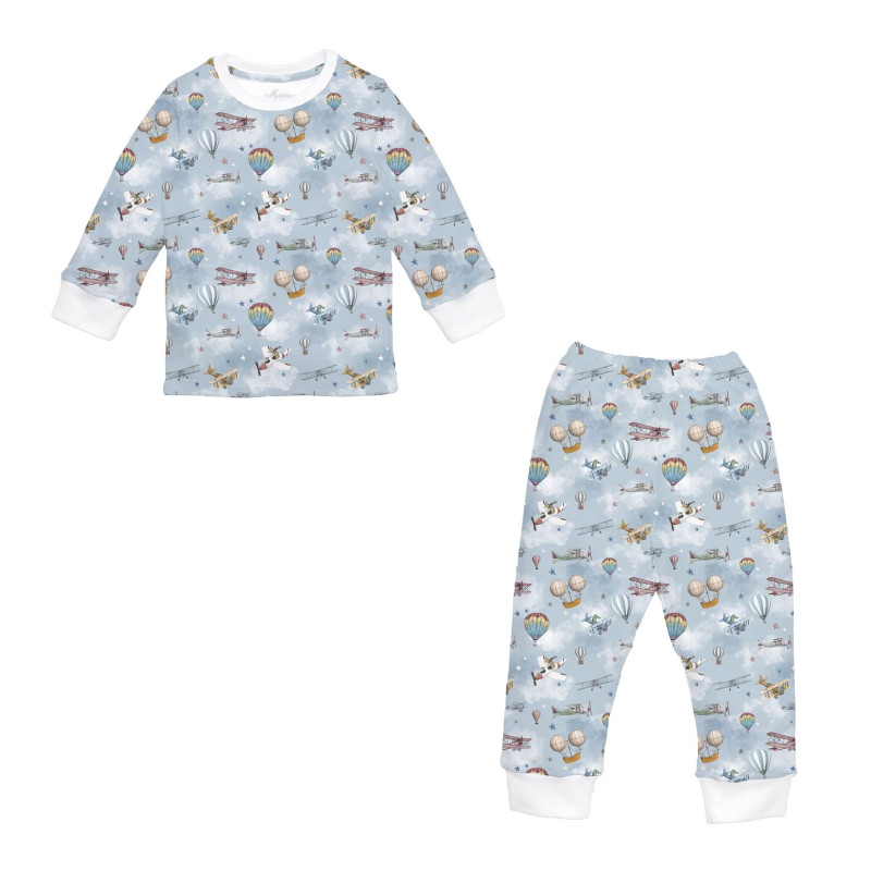 Luxury Long Adult Pyjama Set PW100 Balloons Luxury Long Adult Pyjama Set PW100 Balloons