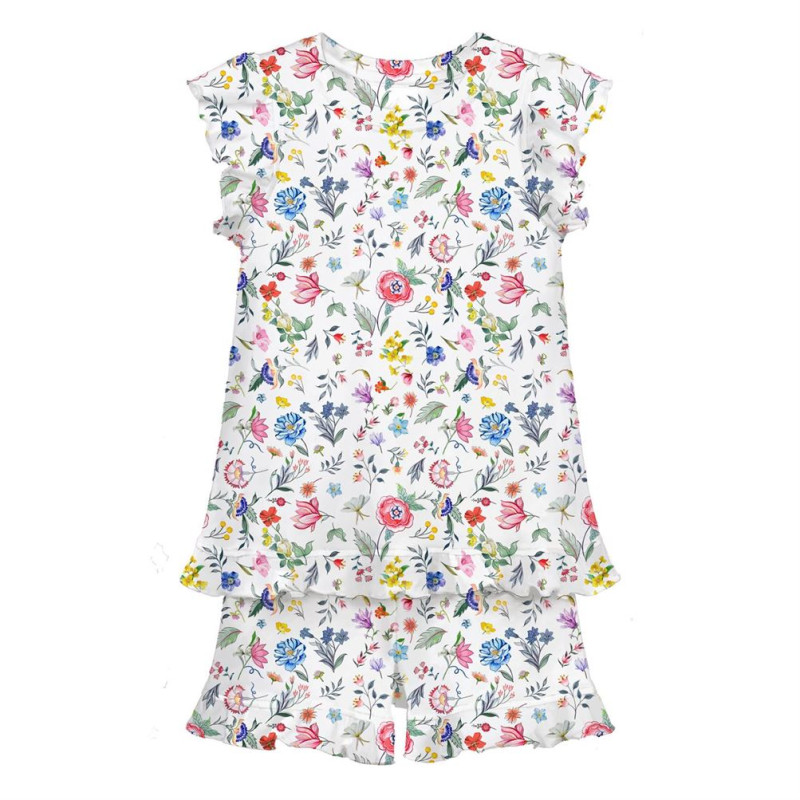 Short Supima Cotton Pyjamas with Ruffles – PJ007