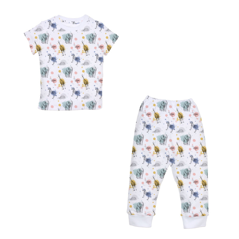 Women’s Pyjama Set PW108 – Short Sleeve & Cuffed Pants Women’s Pyjama Set PW108 – Short Sleeve & Cuffed Pants