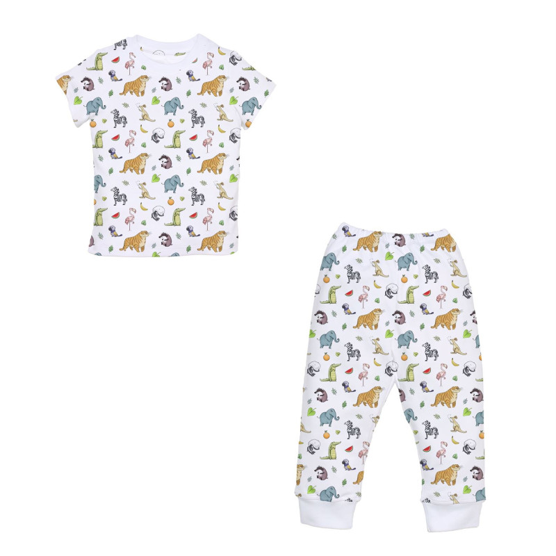 Women’s Pyjama Set PW108 – Short Sleeve & Cuffed Pants Women’s Pyjama Set PW108 – Short Sleeve & Cuffed Pants
