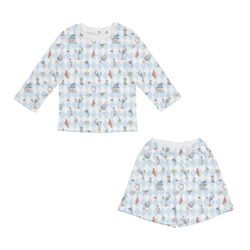 Printed Supima Cotton Top a..