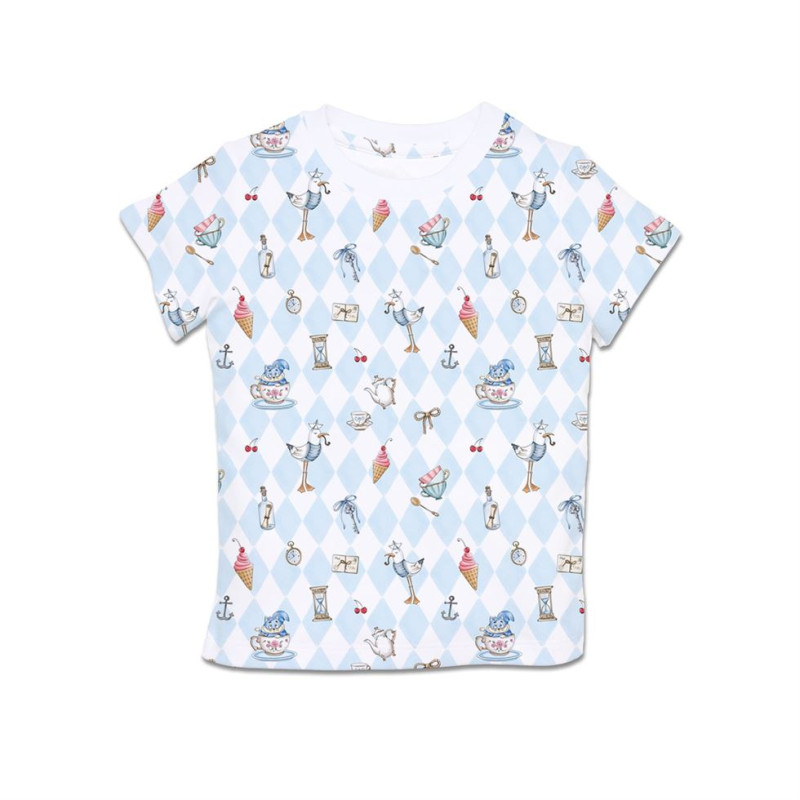 Short Sleeve T-shirt for Boys and Girls TSH001 Diamond Blue Short Sleeve T-shirt for Boys and Girls TSH001 Diamond Blue