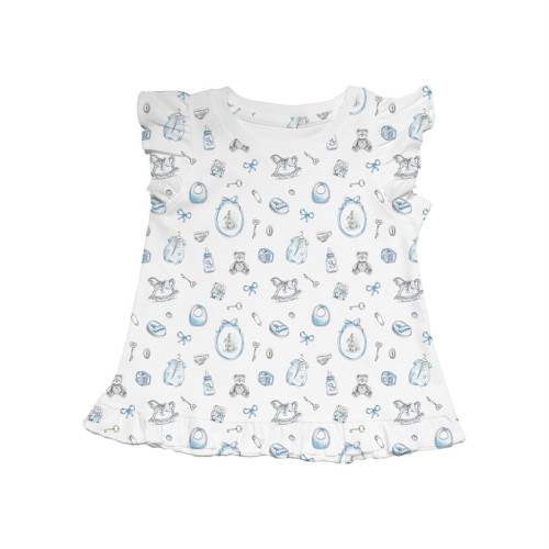 Frill Trim Sleeveless Top f..
