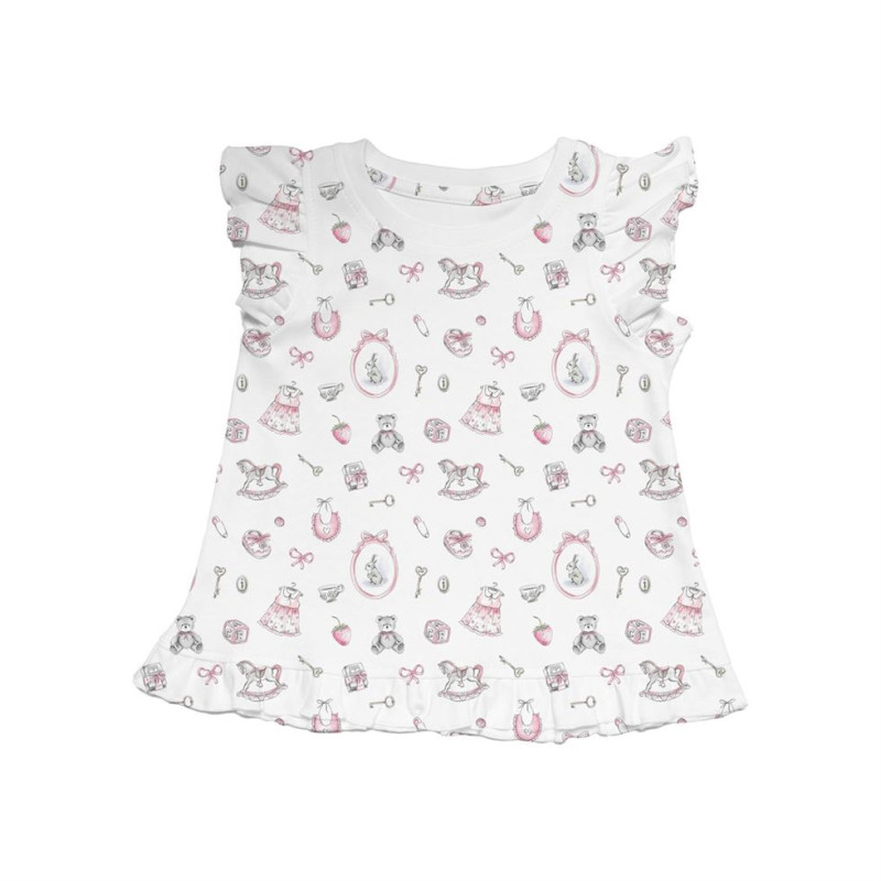 Frill Trim Sleeveless Top for Girls TSH003 Frill Trim Sleeveless Top for Girls TSH003