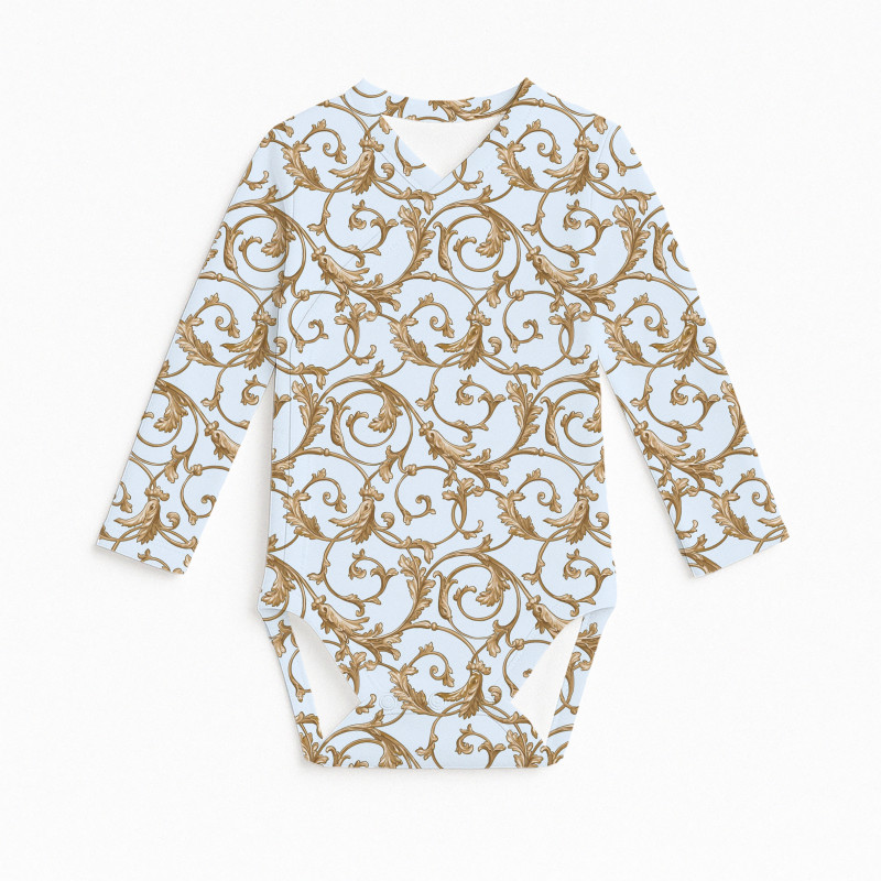 Боді Kimono з довгим рукавом для немовлят BLS004 Allure Blue