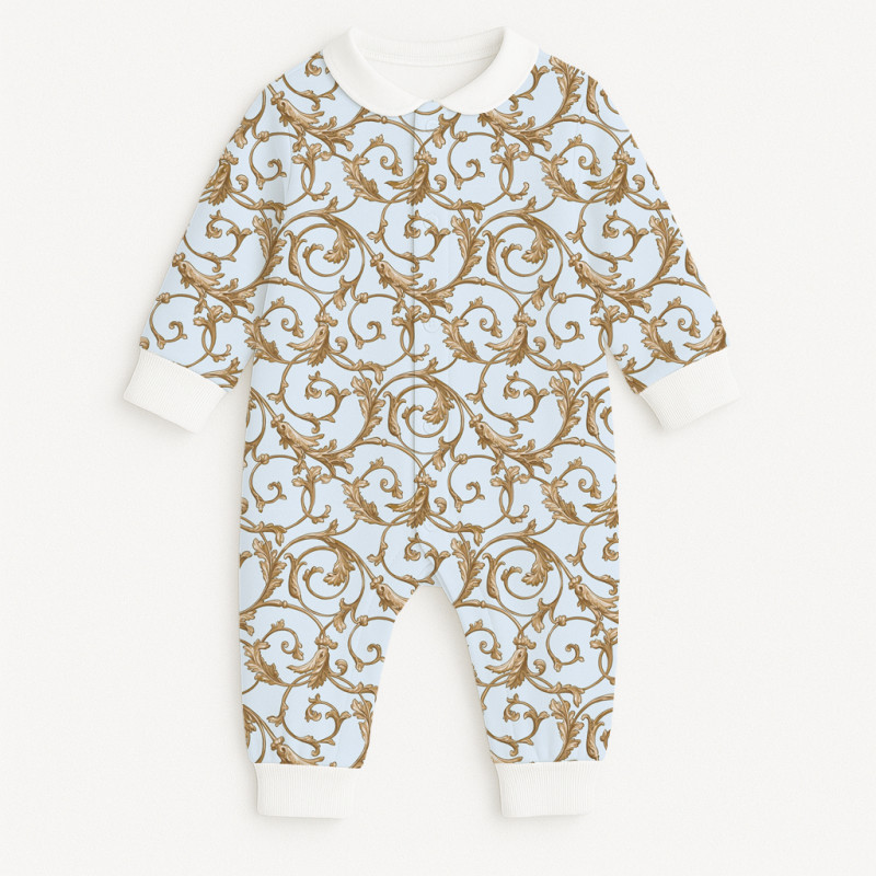 Long sleeve Romper for baby with collar K060CL Allure Blue Long sleeve Romper for baby with collar K060CL Allure Blue