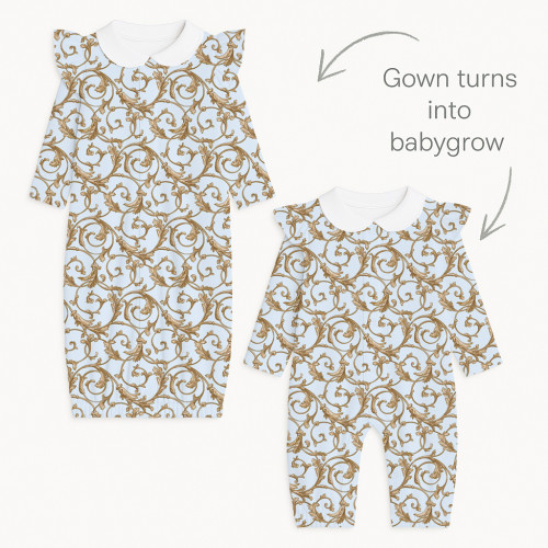 Baby converter gown with co..
