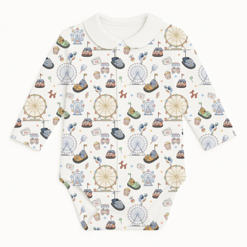 Printed Long-Sleeve Front F..