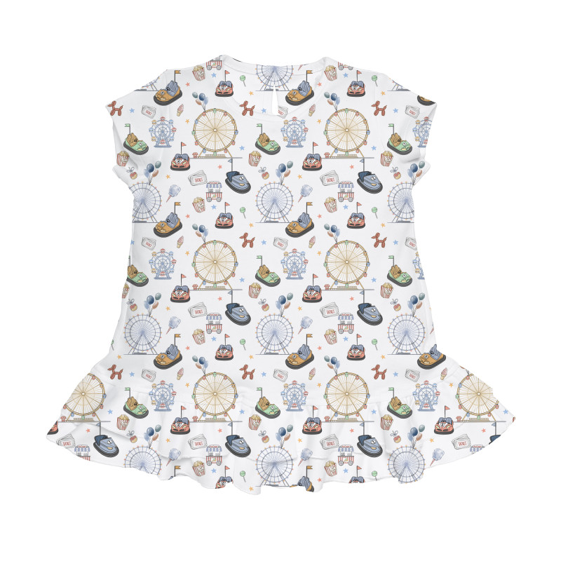 Supima Cotton Night Dress with Ruffle DR002 Bumper Car Supima Cotton Night Dress with Ruffle DR002 Bumper Car