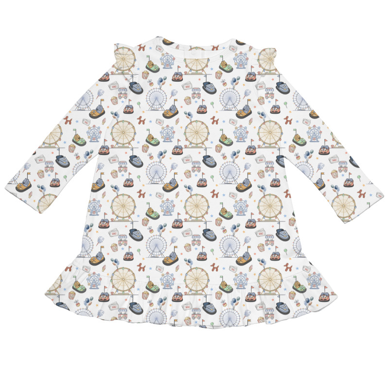 Supima Cotton Night Dress with Ruffle DR002 Bumper Car Supima Cotton Night Dress with Ruffle DR002 Bumper Car