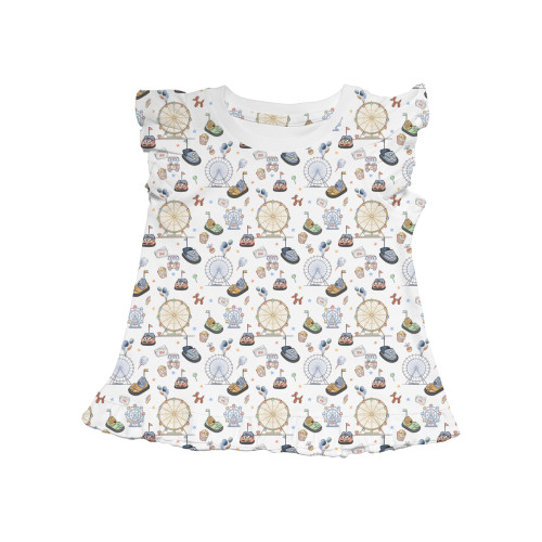 Frill Trim Sleeveless Top f..