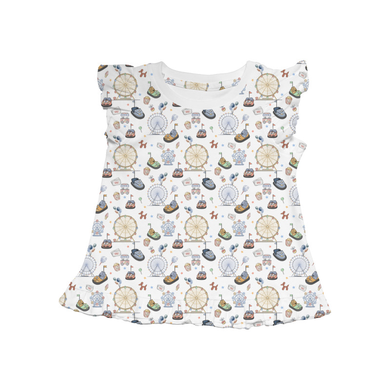 Frill Trim Sleeveless Top for Girls TSH003 Bumper Car Frill Trim Sleeveless Top for Girls TSH003 Bumper Car