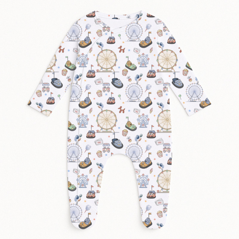 Babygrow for baby with Side Opening K020 Bumper Car Babygrow for baby with Side Opening K020 Bumper Car