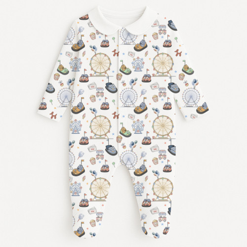 Babygrow with collar 100% p..