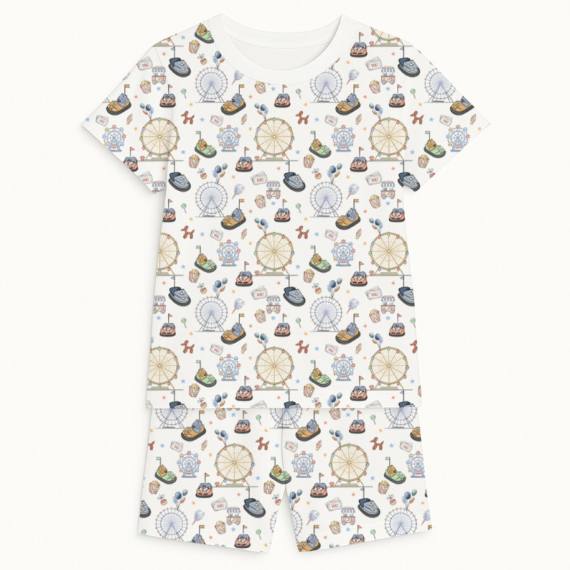 Pyjama short sleeve 100% organic pima Cotton PJ005 Bumper Car Pyjama short sleeve 100% organic pima Cotton PJ005 Bumper Car