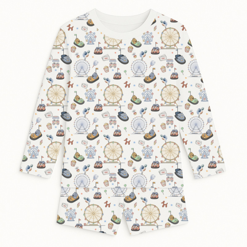 Printed Supima Cotton Top and Shorts Pyjama Set – PJ010 Bumper Car Printed Supima Cotton Top and Shorts Pyjama Set – PJ010 Bumper Car