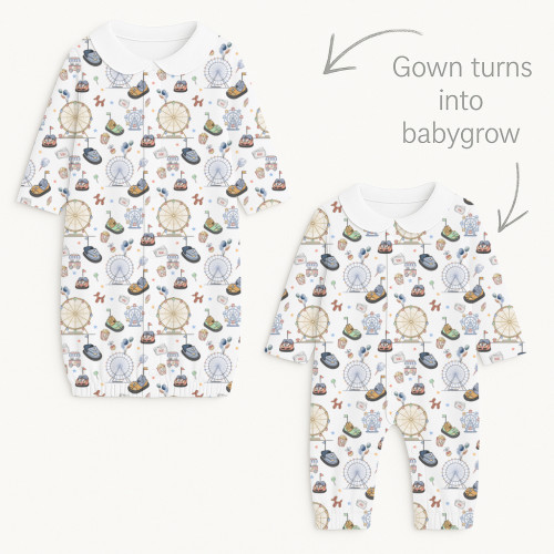 Baby converter gown with co..