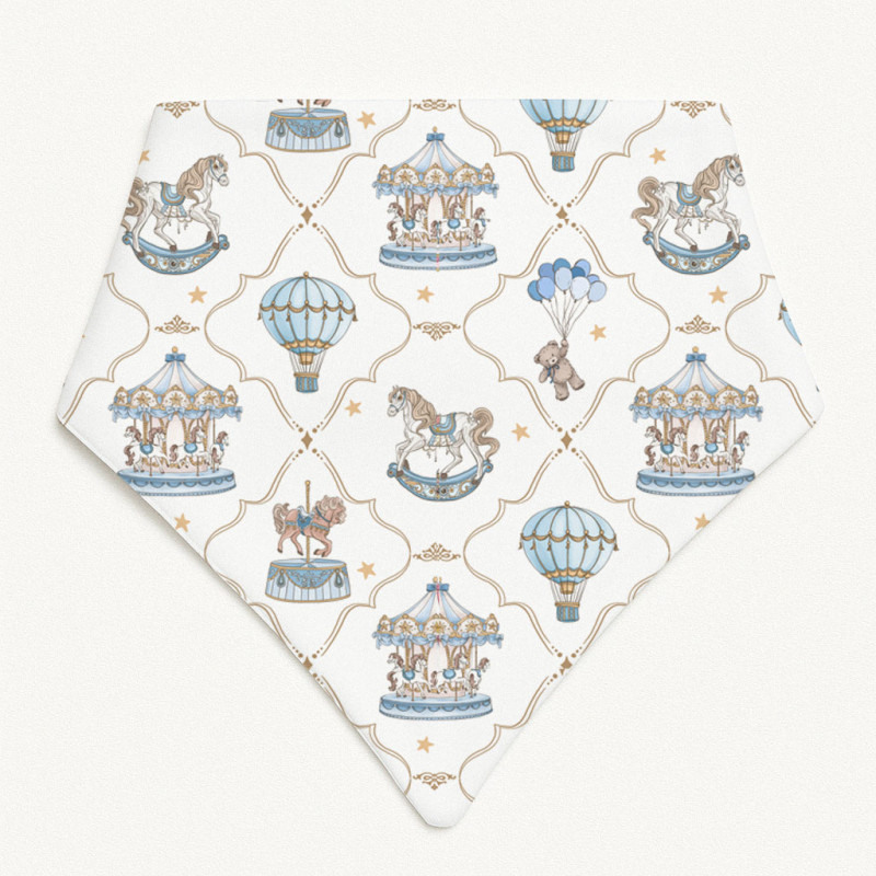 Triangle Bandana Bib for Babies Bib001 Coquette blue