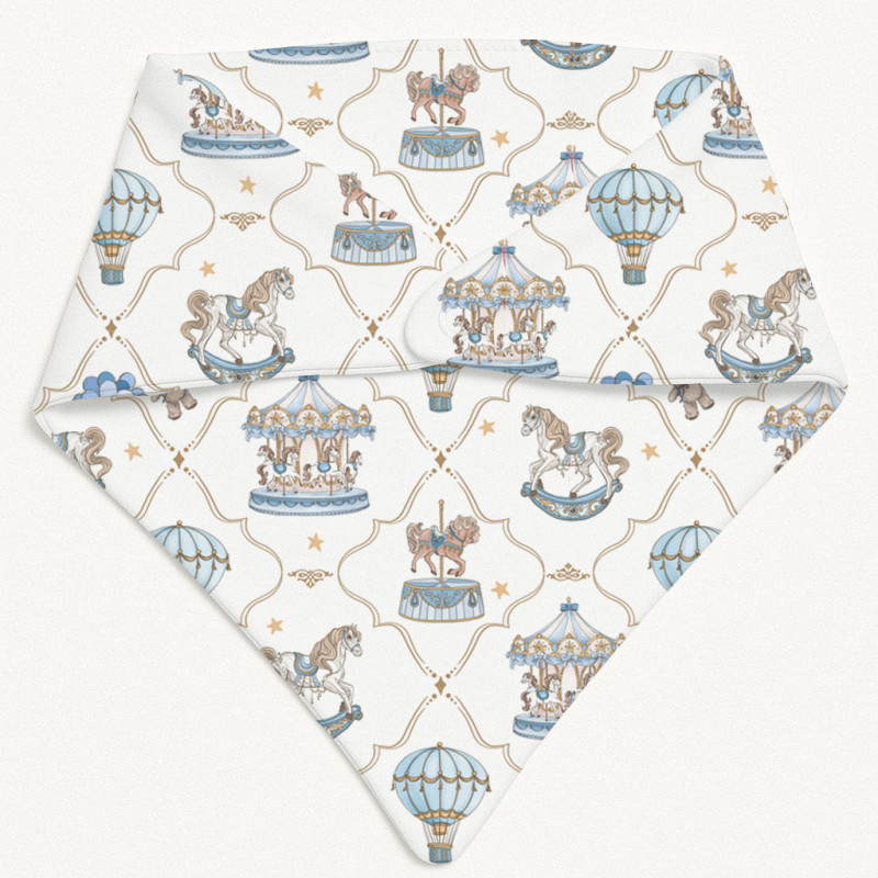 Triangle Bandana Bib for Babies Bib001 Coquette blue