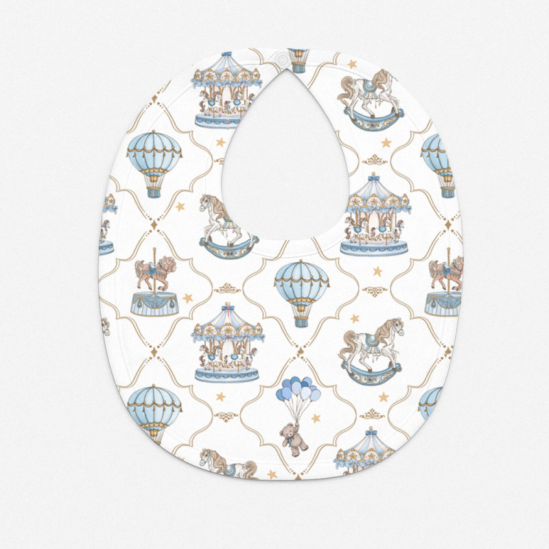 Baby Bib with Picot Trim BIB005 Coquette blue Baby Bib with Picot Trim BIB005 Coquette blue