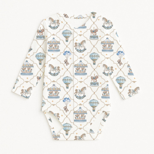 Printed Long-Sleeve Front F..