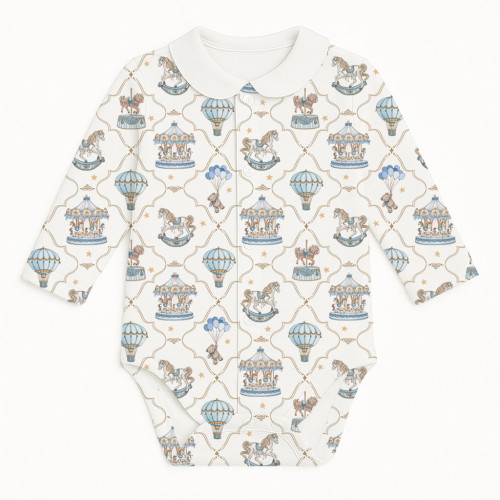 Printed Long-Sleeve Front F..