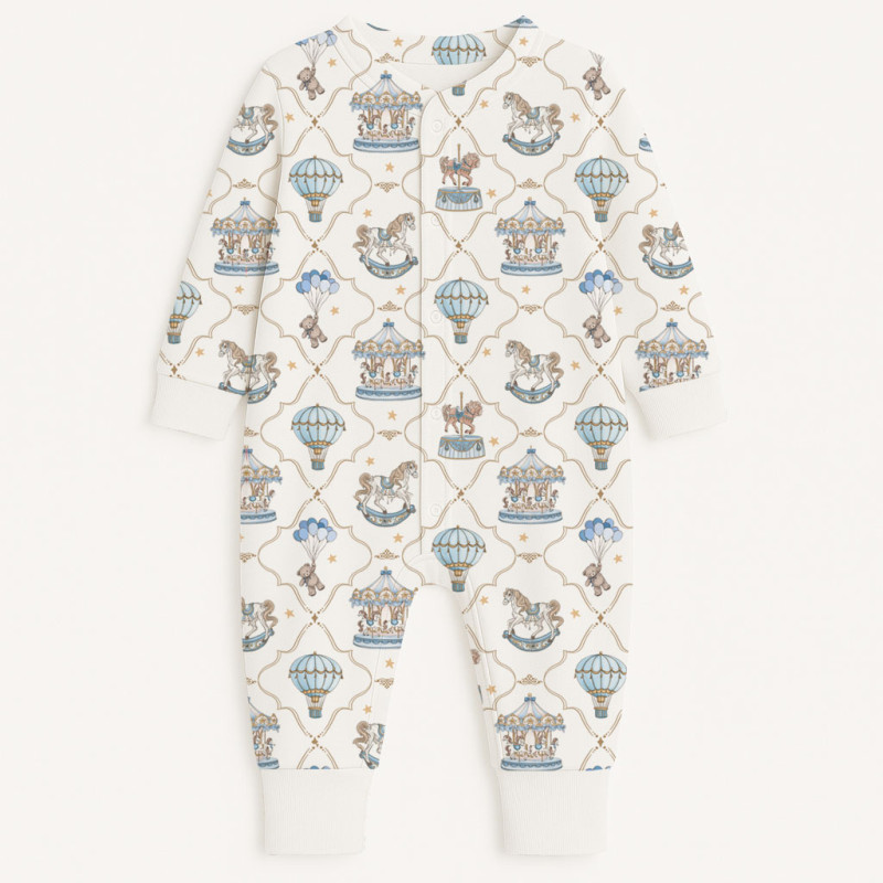 Long sleeve Romper for baby K060 Coquette blue Long sleeve Romper for baby K060 Coquette blue
