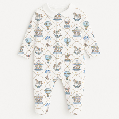 Babygrow with collar 100% p..