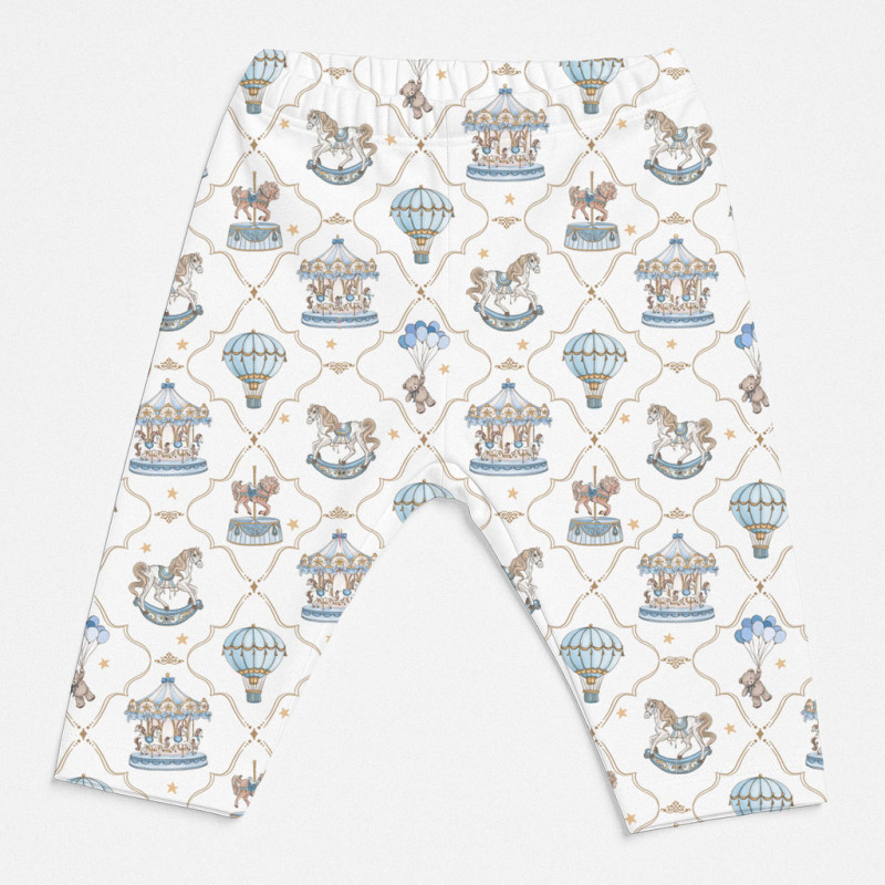 Легінси з органічної бавовни для дівчаток L003 Coquette blue