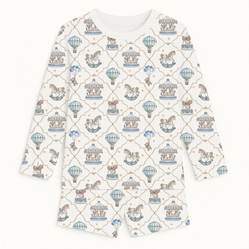 Printed Supima Cotton Top and Shorts Pyjama Set – PJ010 Coquette blue Printed Supima Cotton Top and Shorts Pyjama Set – PJ010 Coquette blue