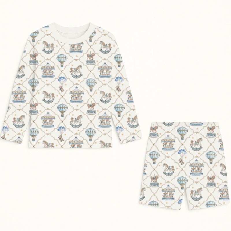 Printed Supima Cotton Top and Shorts Pyjama Set – PJ010 Coquette blue Printed Supima Cotton Top and Shorts Pyjama Set – PJ010 Coquette blue