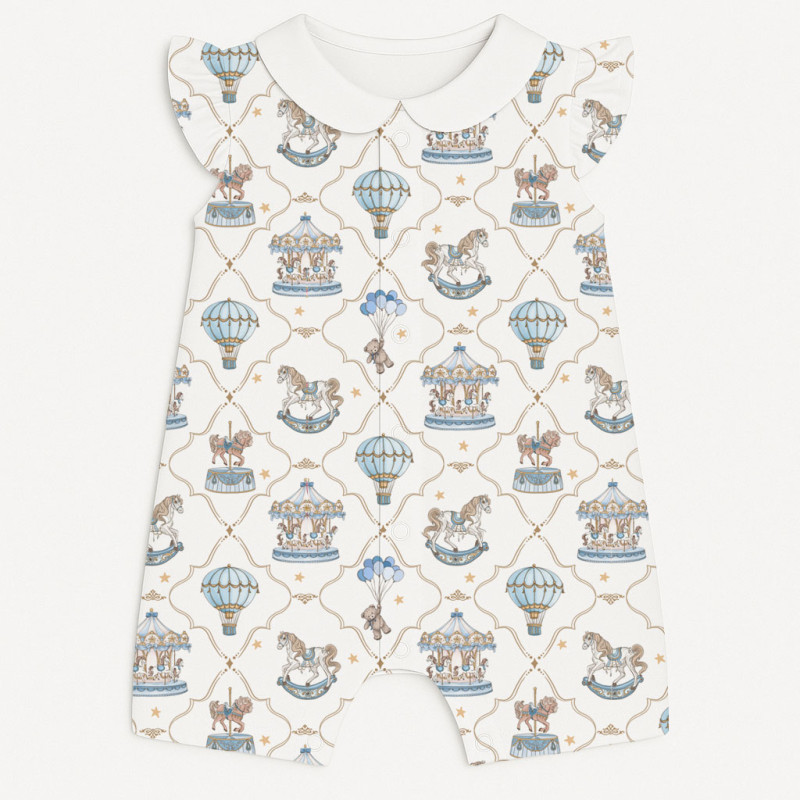 Пісочник із бавовни Supima з крильцями i з комірцем R007CL Coquette blue