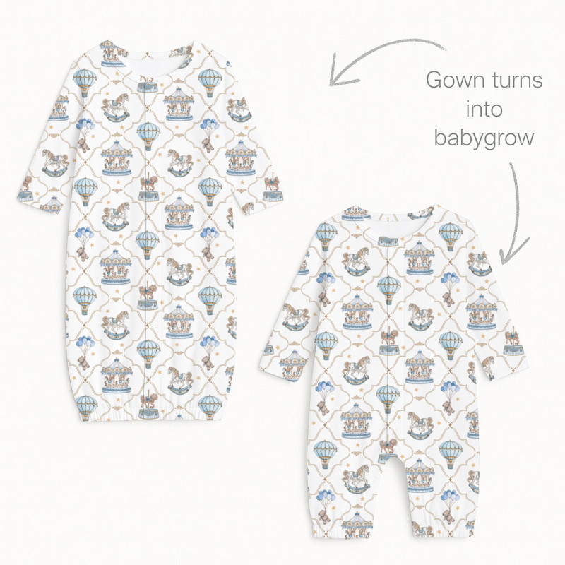 Baby converter gown TR001 Coquette blue