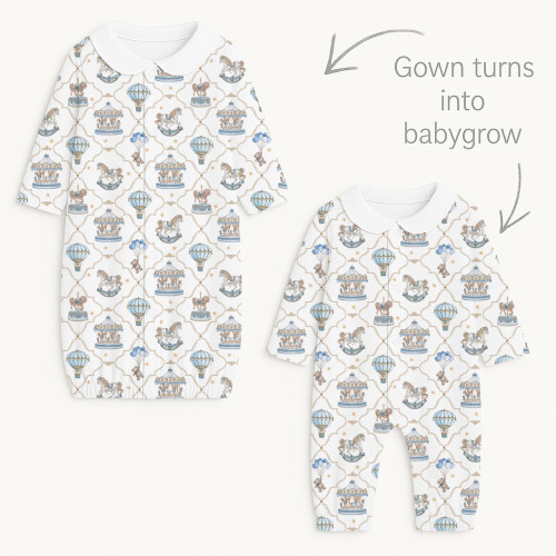 Baby converter gown with co..