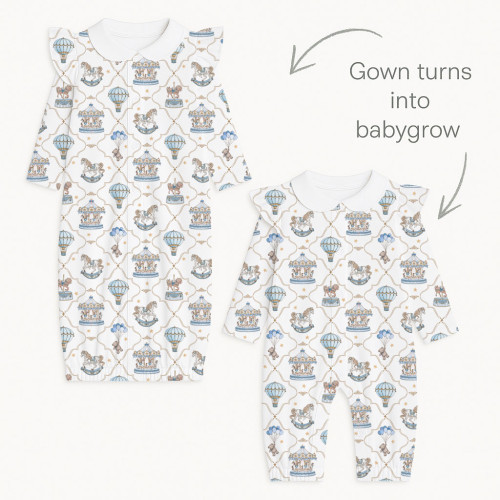 Baby converter gown with co..