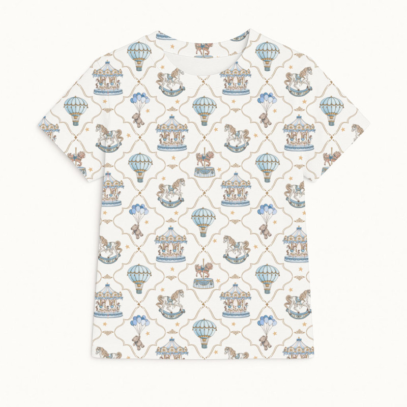 Short Sleeve T-shirt for Boys and Girls TSH001 Coquette blue