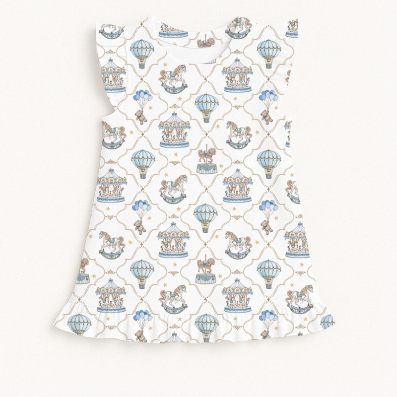 Футболка з рюшами для дівчаток TSH003 Coquette blue