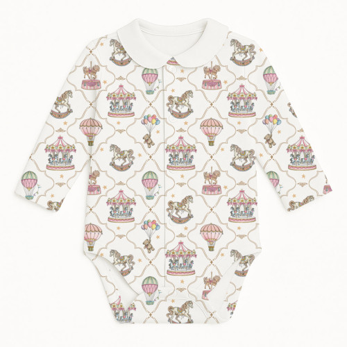 Printed Long-Sleeve Front F..