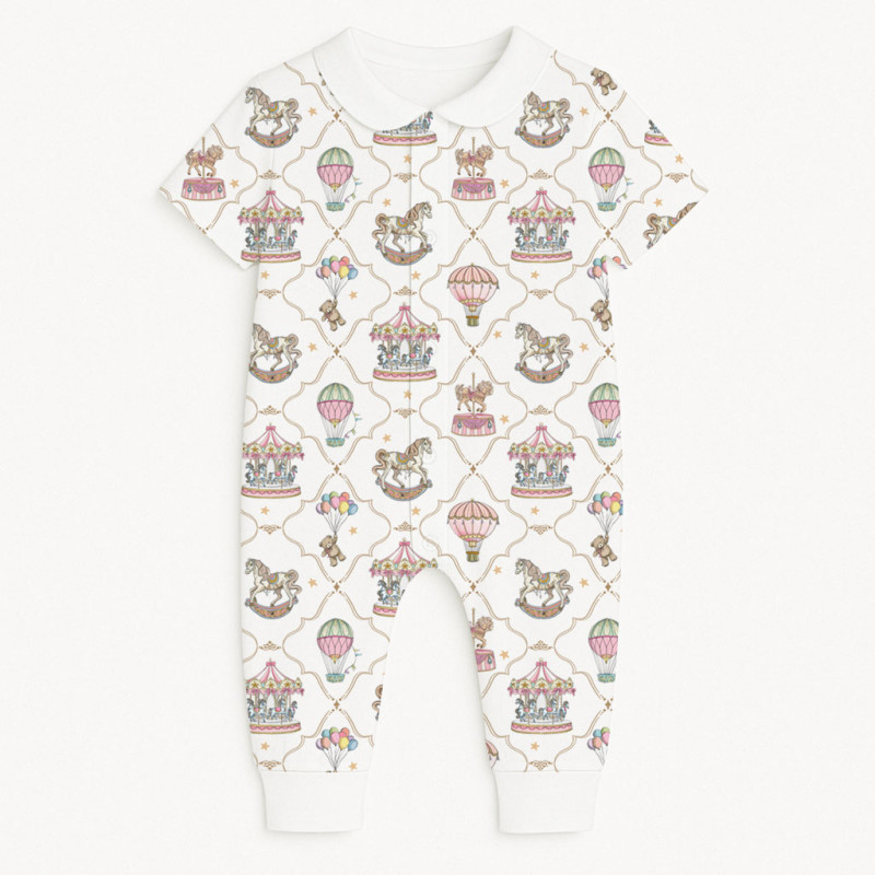 Romper Short sleeve with Collar K061CL Coquette colorful