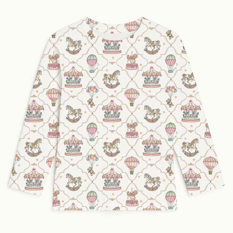 Long Sleeve T-shirt for Boys and Girls TSH002 Coquette colorful